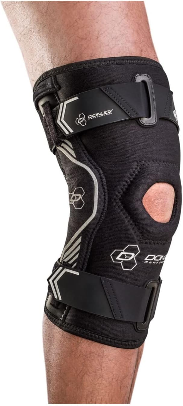 DonJoy Bionic Drytex Hinged Knee Sleeve with Patella Support, Anti-Slip Straps

