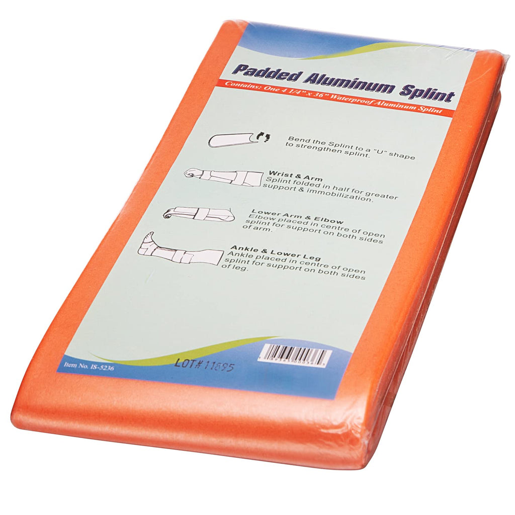 NOVAMEDIC Padded Aluminum First Aid Splints, Universal, 36 in, Waterproof


