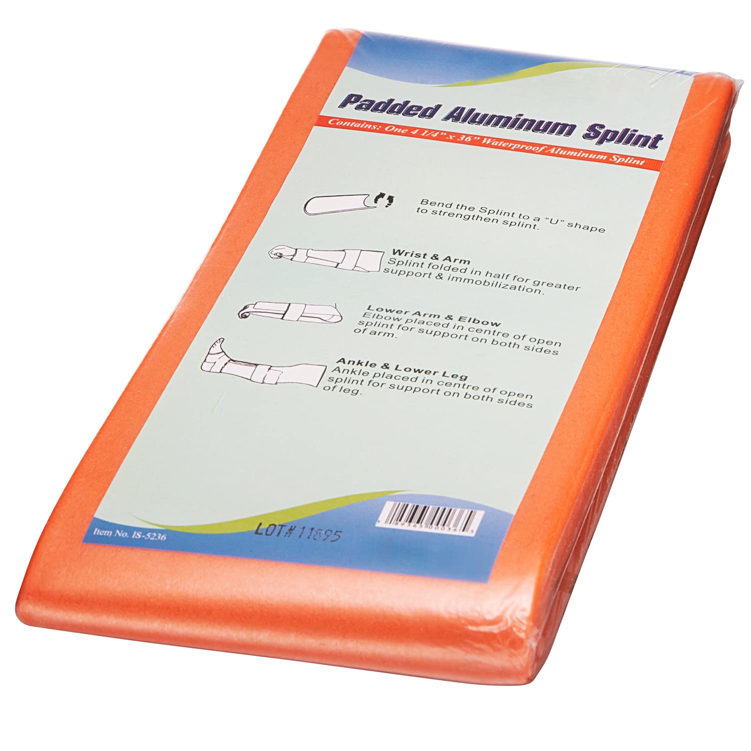 NOVAMEDIC Padded Aluminum First Aid Splints, Universal, 36 in, Waterproof

