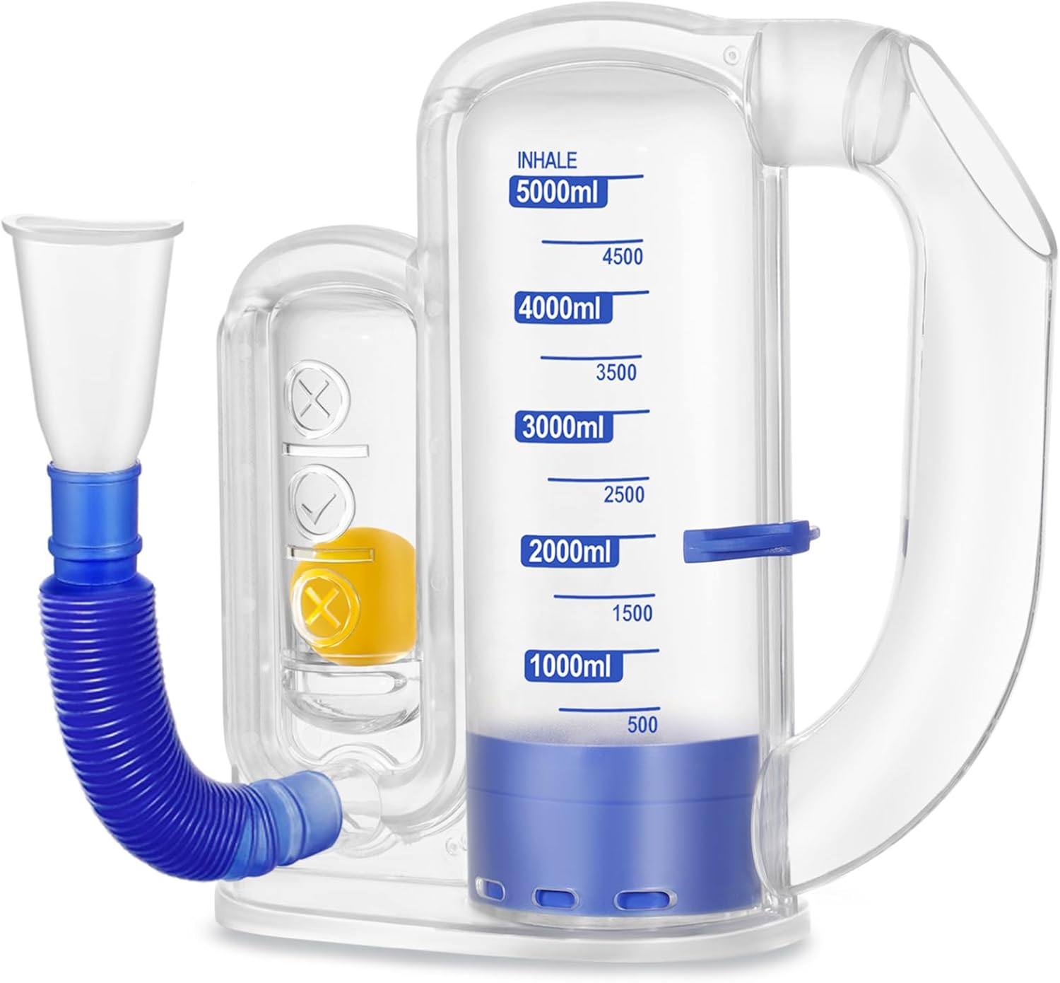 Breathing Exercise Device for Lungs Lung Exerciser 5000ml Volumetric Trainer

