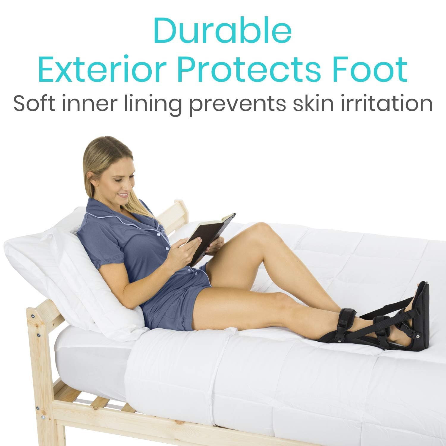 Vive Plantar Fasciitis Night Splint, Achilles Support Brace with Adjustable Straps

