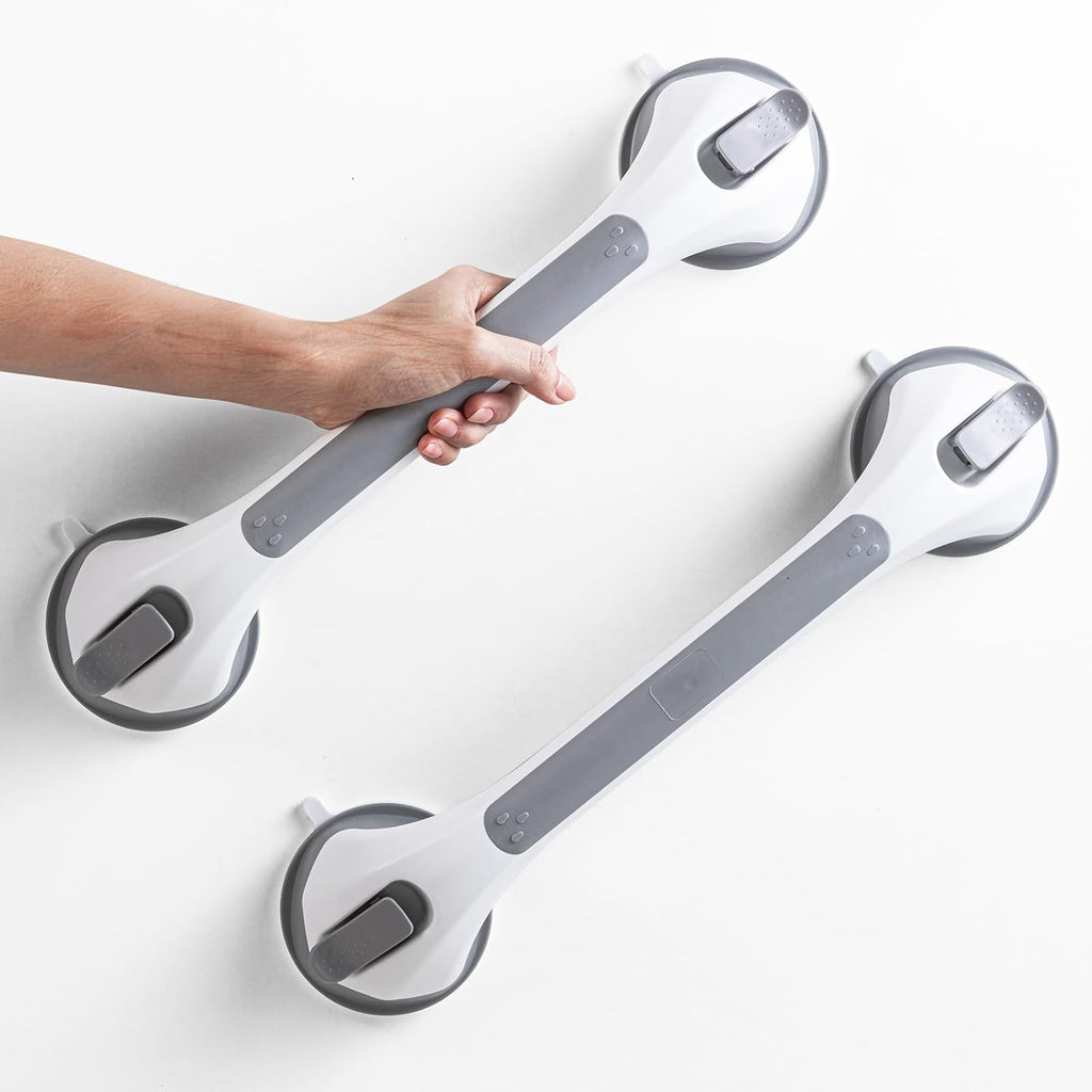 LEVERLOC Suction Shower Grab Bars for Bathtubs and Showers, Tool-Free Install

