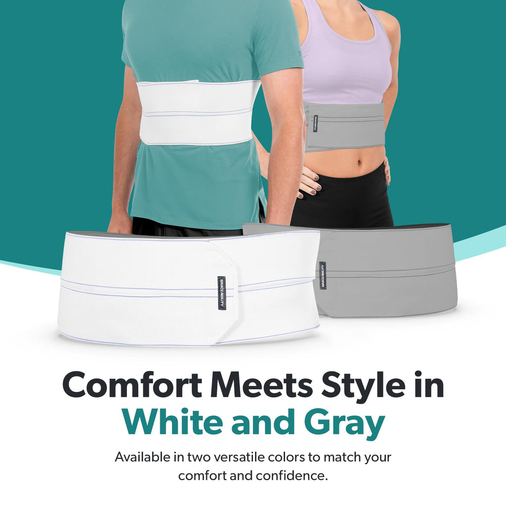BraceAbility Broken Rib Brace Rib Protector Compression Wrap Chest Support Belt

