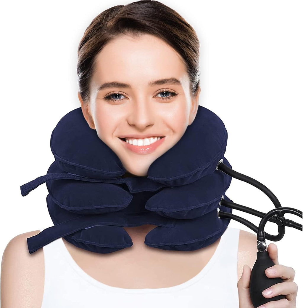 Inflatable Cervical Traction Device Neck Stretcher, Adjustable Neck Brace

