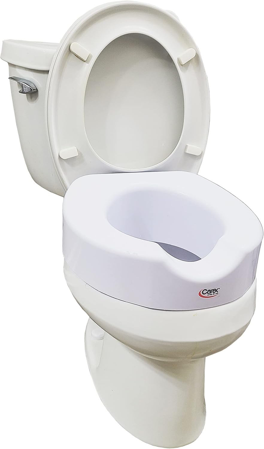 Carex Toilet Seat Riser with Quick-Lock, Raised Height for Standard Toilets

