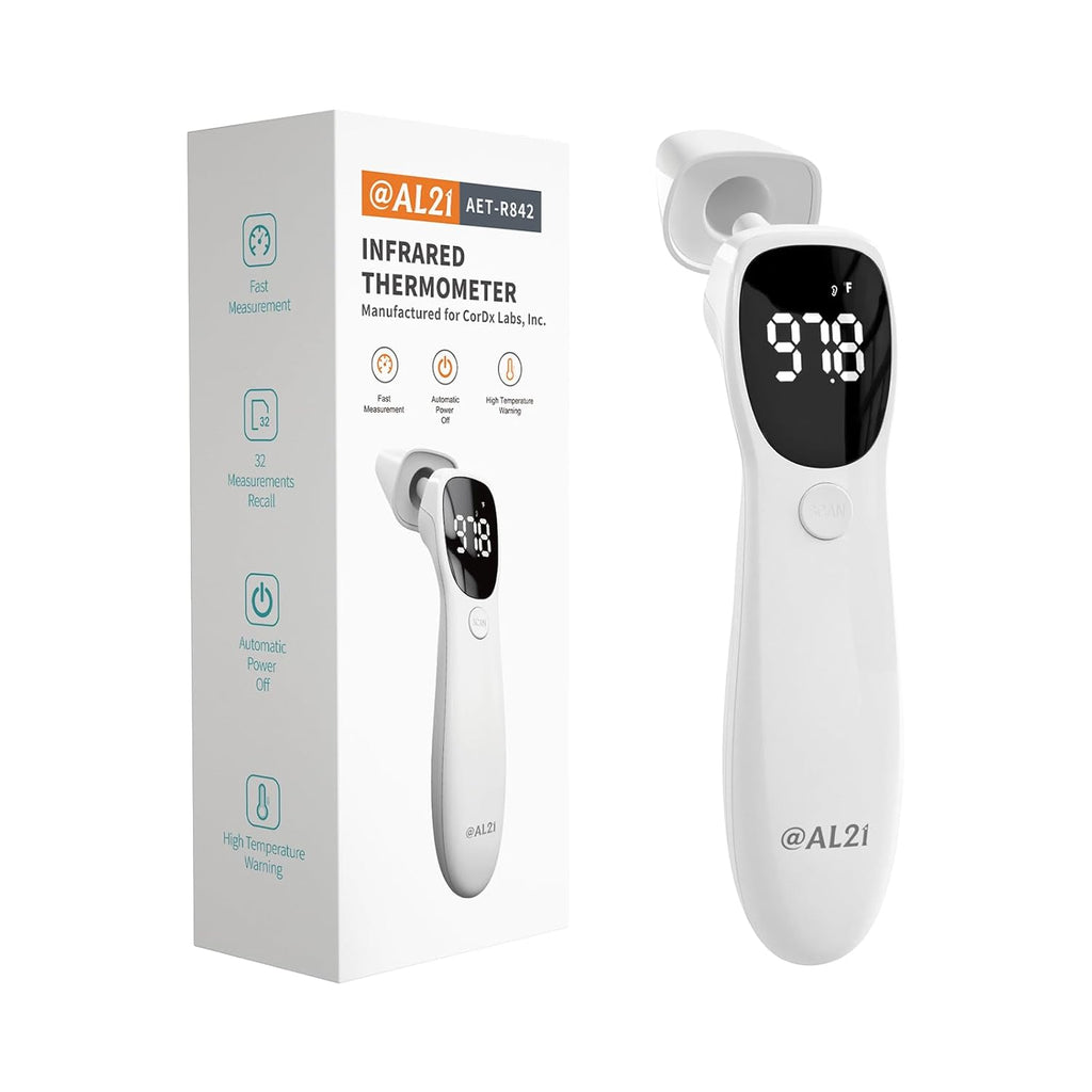 @AL21 Dual-Mode Infrared Thermometer for Forehead and Ear, No-Touch Fever Check

