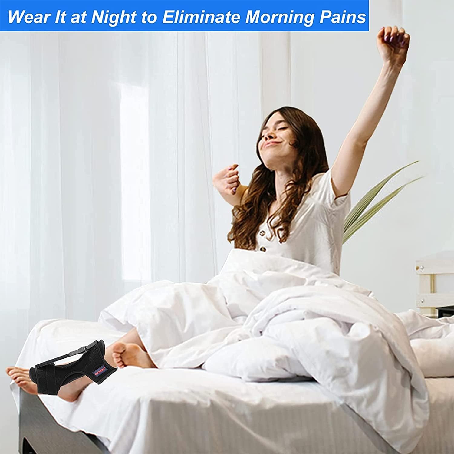 Plantar Fasciitis Night Splint Orthotic Brace for Drop Foot, Adjustable

