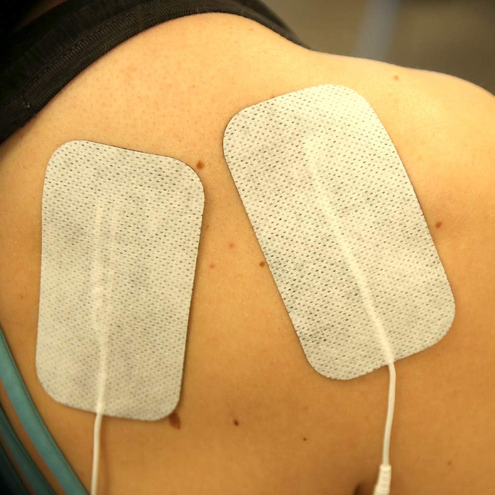 reserv TENS EMS Self-Adhesive Electrode Pads, Fabric-Backed, Rectangle, Latex-Free

