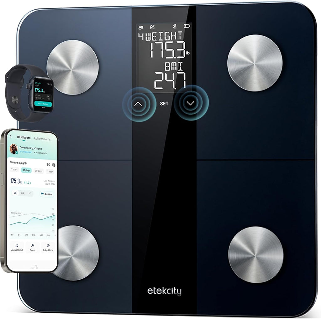 Etekcity Smart Body Weight Scale with BMI, Body Fat, Muscle Mass, 13 Metrics

