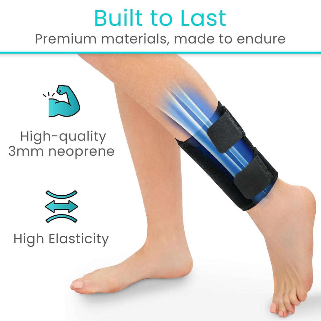 Vive Shin Splint Compression Wrap - Adjustable Brace for Lower Leg Support

