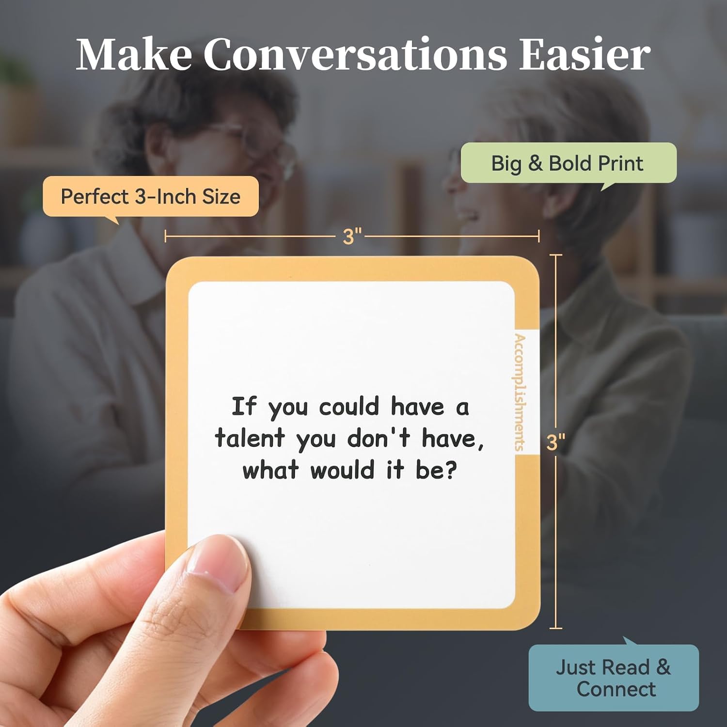 Lythesia Alzheimer’s & Dementia Conversation Cards, Talk Starters for Caregivers

