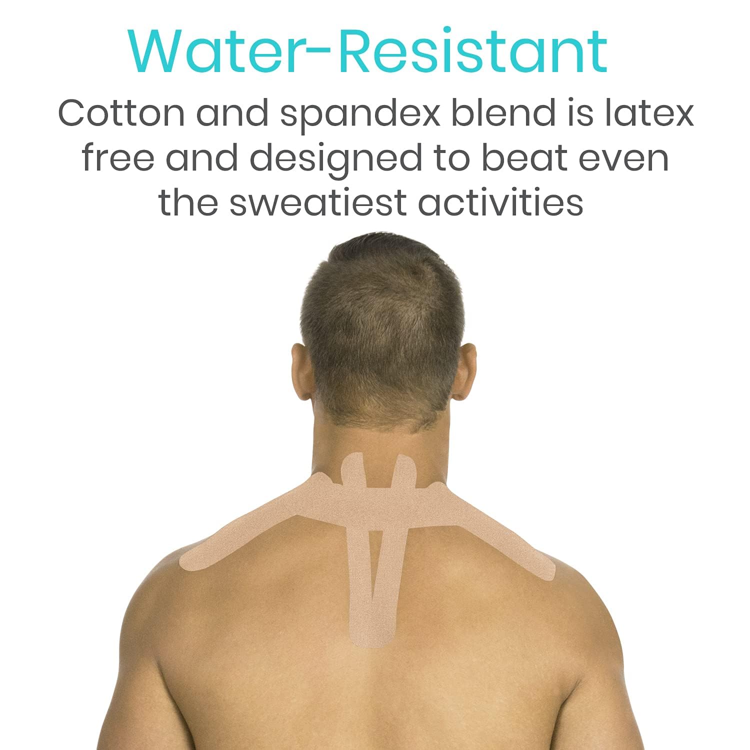 Vive Kinesiology Tape Roll, Water-Resistant Therapeutic Muscle Support

