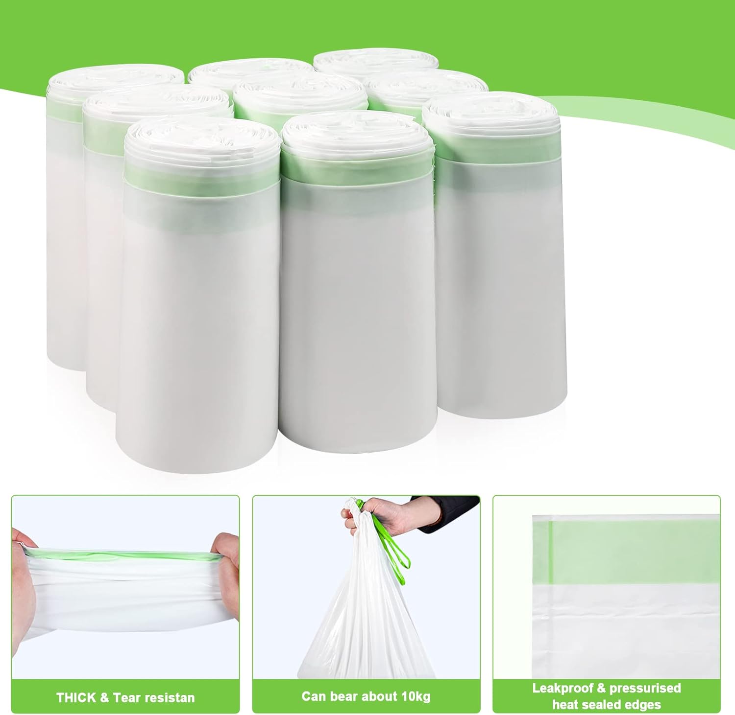Bedside Commode Liners Disposable Adult Potty Chair Liners Portable Toilet Bags

