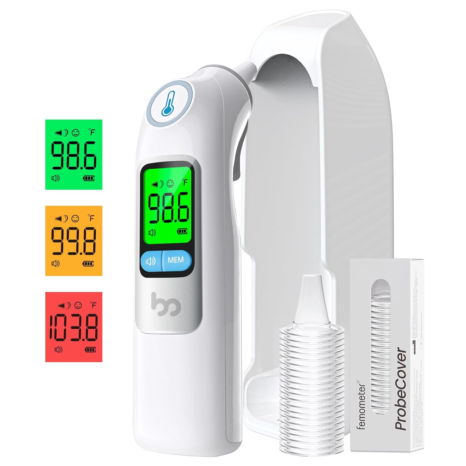 femometer Infrared Ear Thermometer for Adults and Kids, Fast Accurate Results

