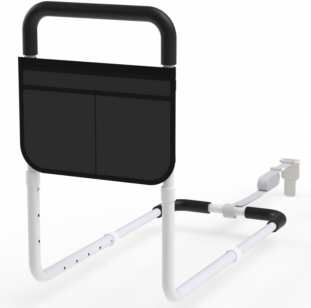 OCBAiLi Adjustable Bed Rail for Seniors with Storage Pocket and Non-Slip Handle

