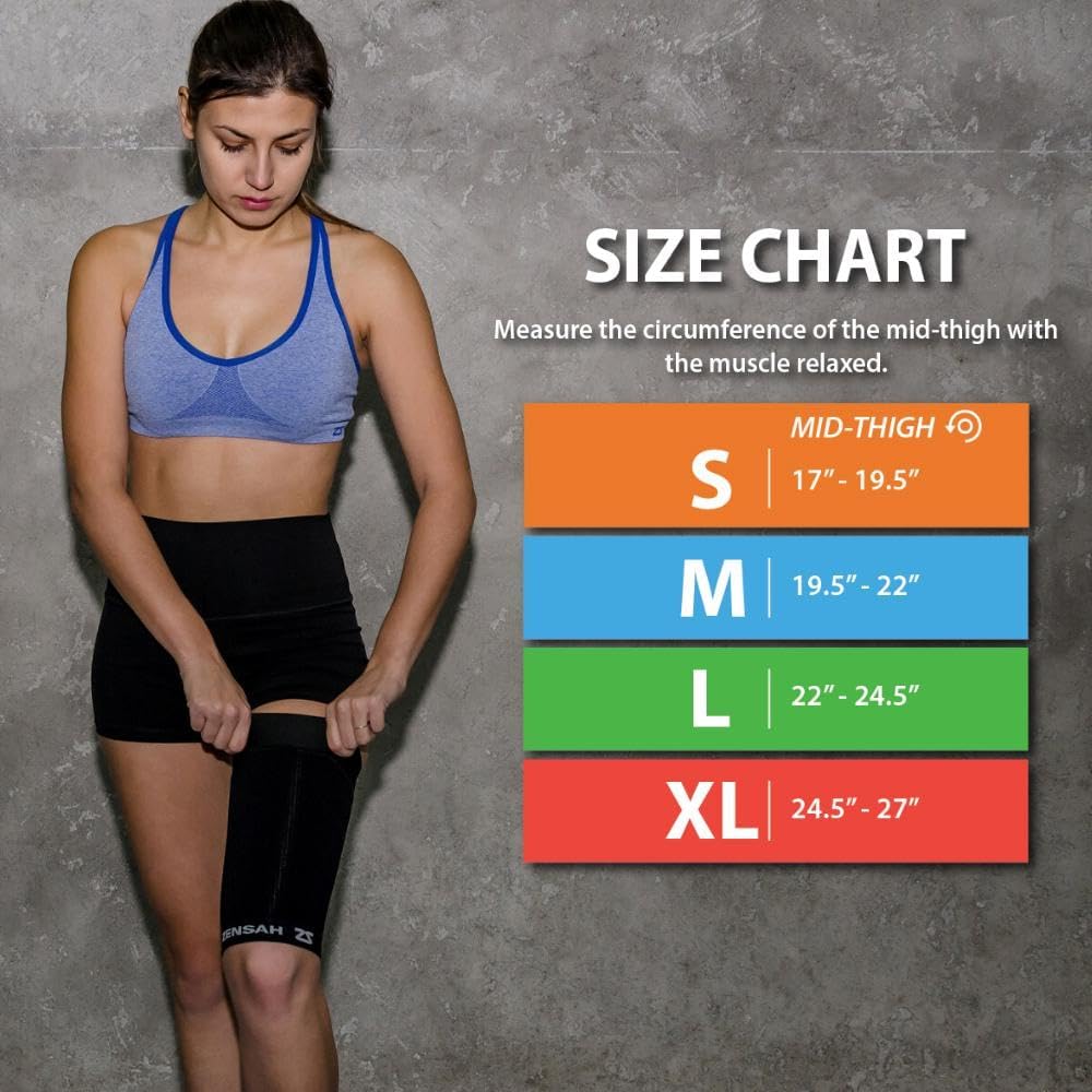 Zensah Thigh Compression Sleeve for Hamstring, Quad Strain and Groin Support

