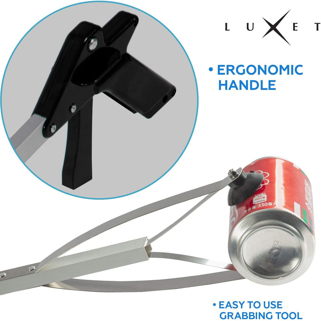 Luxet 32 in Aluminum Suction Cup Grabber Tool, Foldable Reacher Pickup Picker

