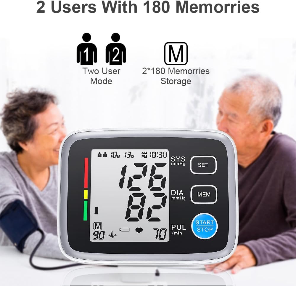 Alphagomed Upper Arm Automatic Digital Blood Pressure Machine for Home Use

