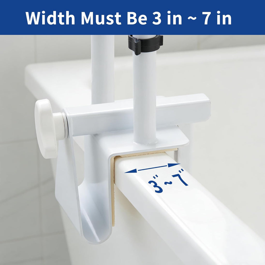 Bathtub Grab Bar for Seniors, Adjustable Safety Rail, Non-Slip Handle

