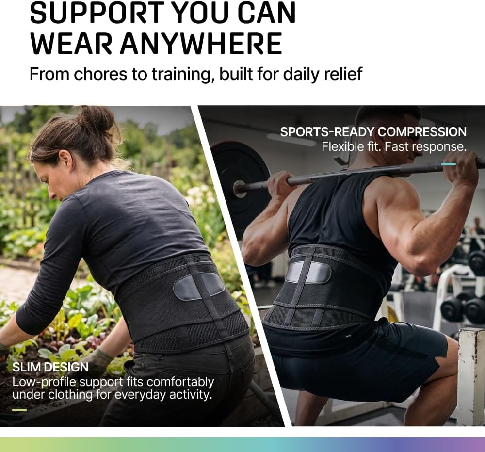 Modvel Lumbar Back Brace for Lower Back Pain Support Belt


