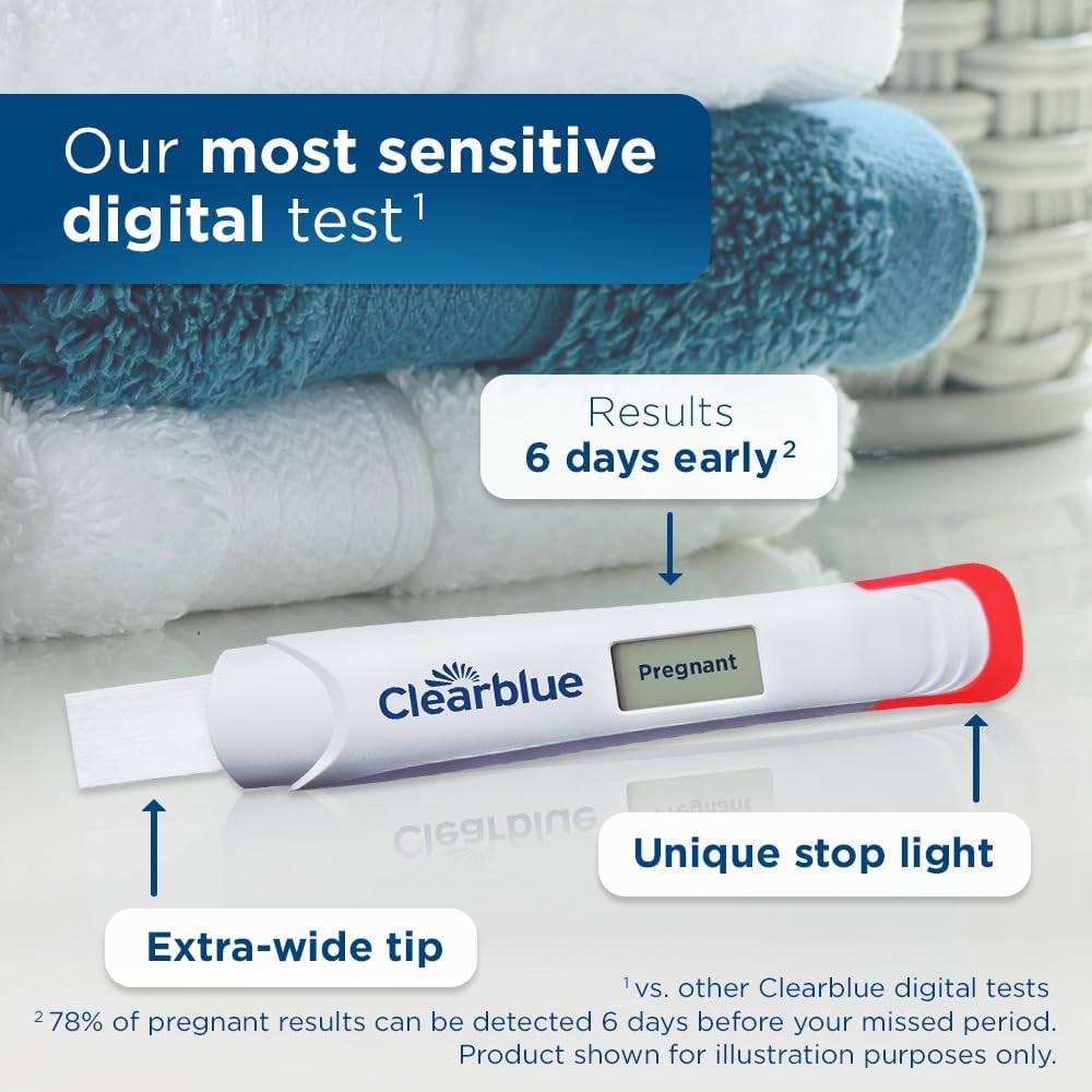 Clearblue Early Digital Pregnancy Test, Home Urine hCG Test

