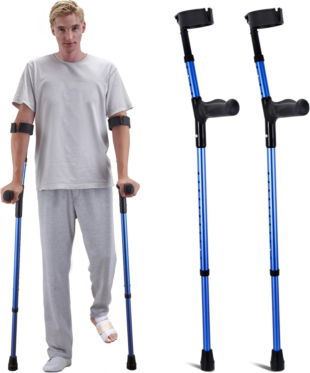 VEVOR Forearm Crutches for Adults, Height Adjustable Walking Crutches, 1 Pair

