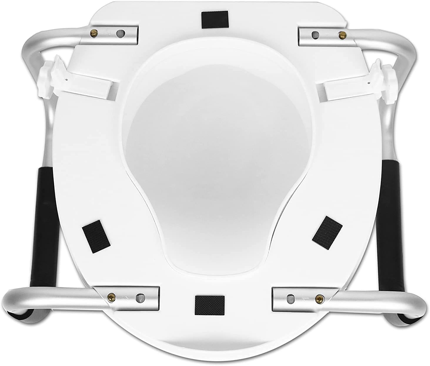 PEPE Mobility Raised Toilet Seat with Handles and Lid, for Seniors, Commode Aid

