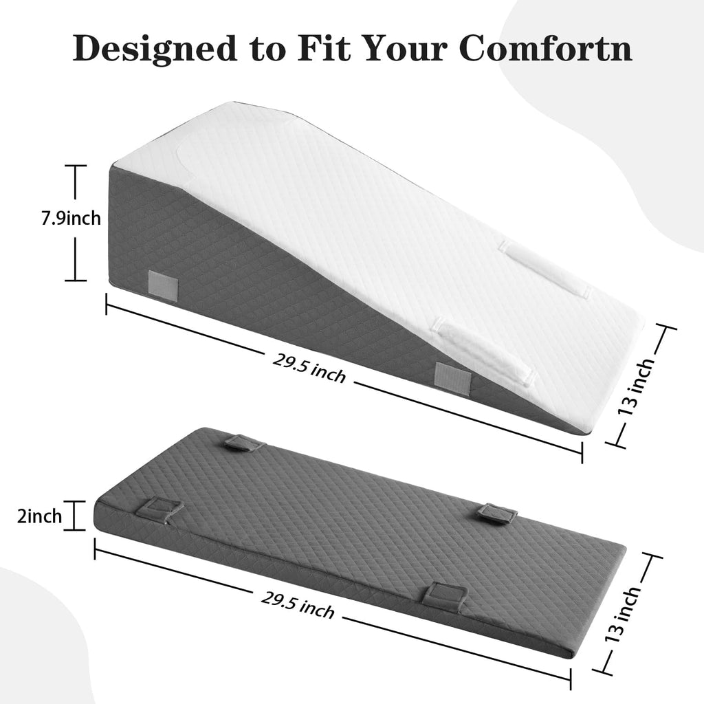Hapiclody Leg Elevation Wedge Pillow for After Surgery, Knee Replacement Recovery Support

