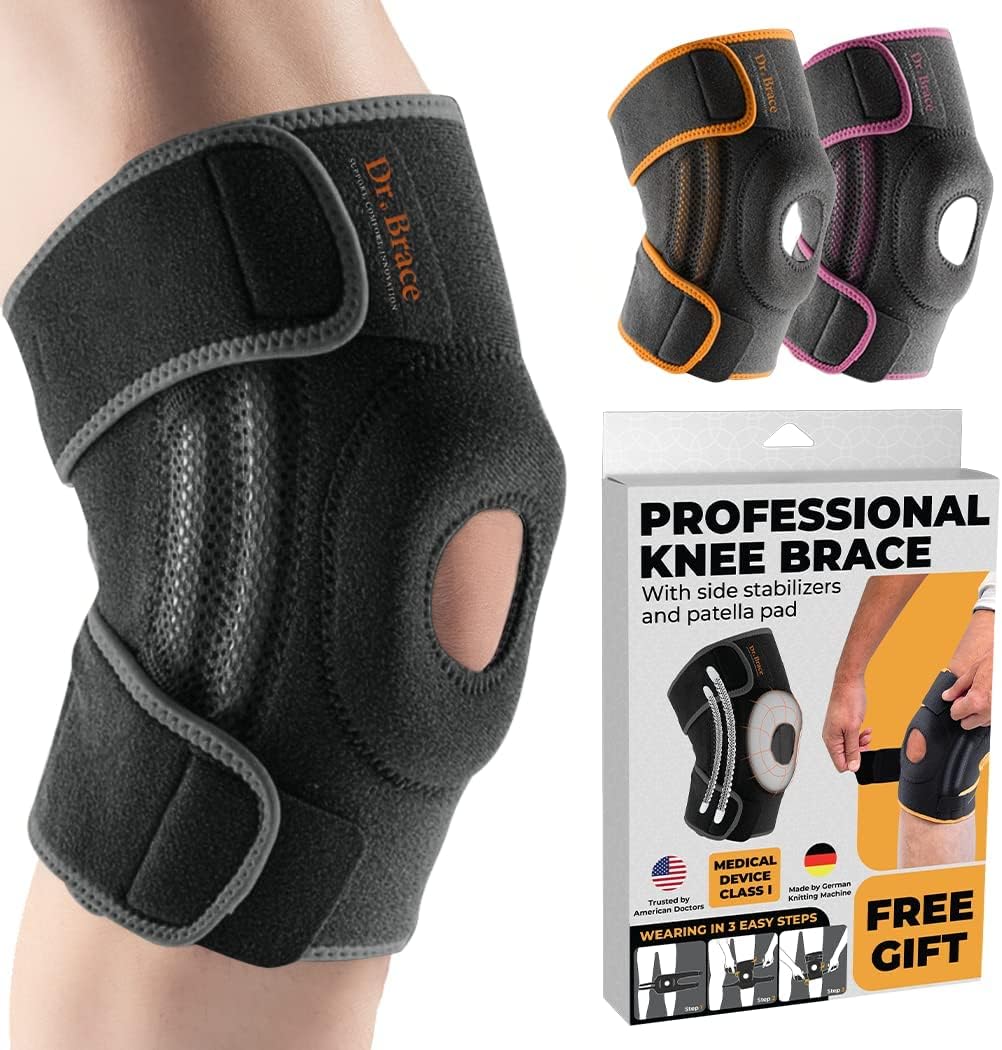 Dr. Brace Elite Knee Brace with Side Stabilizers and Patella Gel Pads

