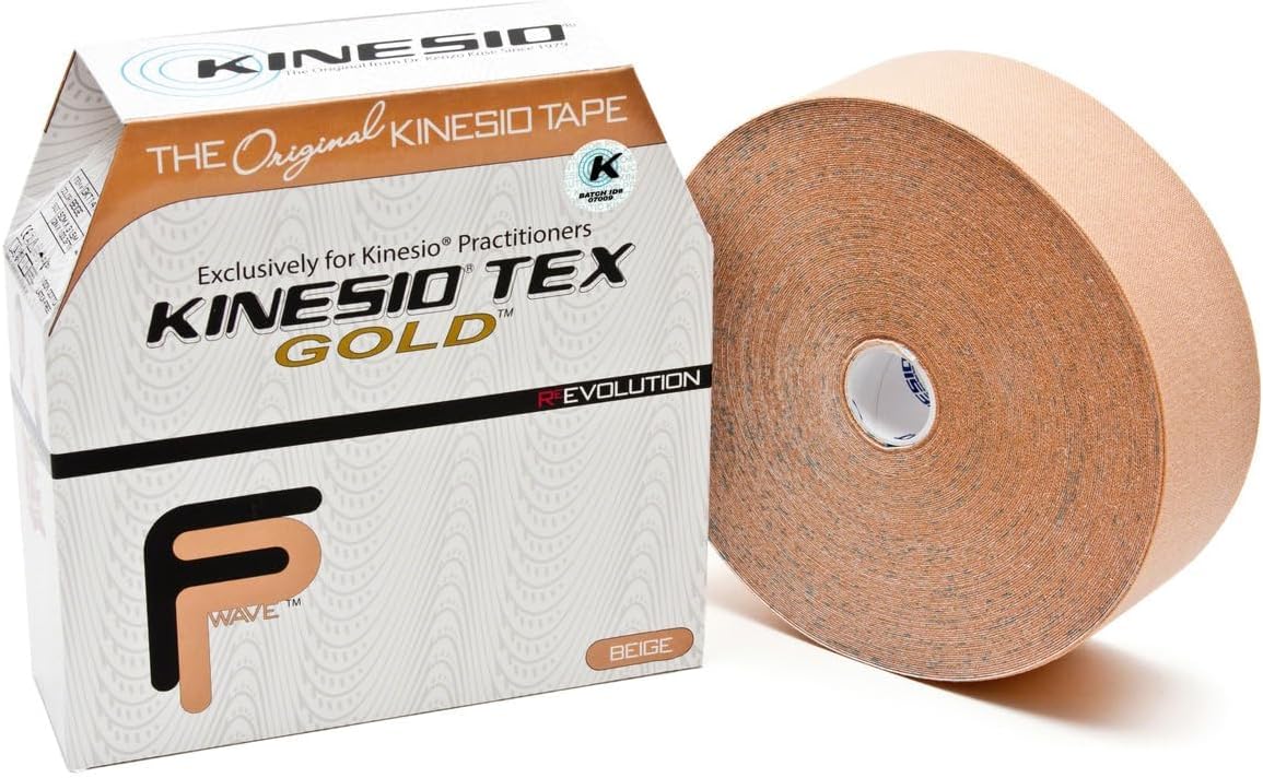 Tex Gold Kinesio Taping Elastic Therapeutic Kinesiology Roll, Beige 2 in x 103 ft

