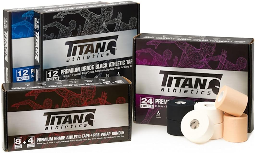 Titan Athletics Athletic Tape, Medical Sports Tape Roll, 1.5 in x 45 ft

