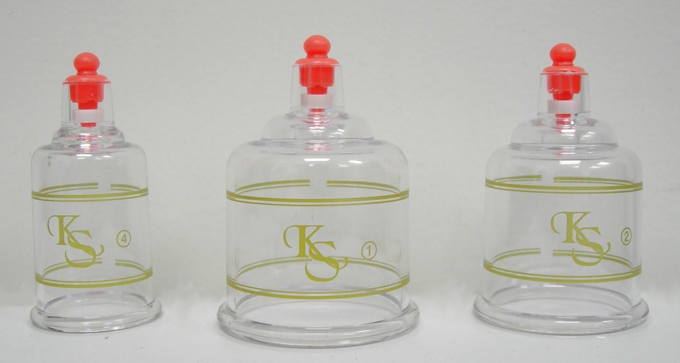 KS Choi Professional Cupping Set (17 Cups) with Hand Pump, Extension Tube


