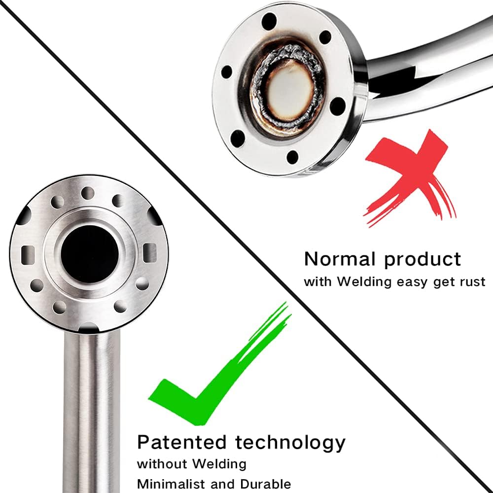 Stainless Steel Bathroom Safety Grab Bar Anti-Slip Handrail ADA Compliant 500 lbs

