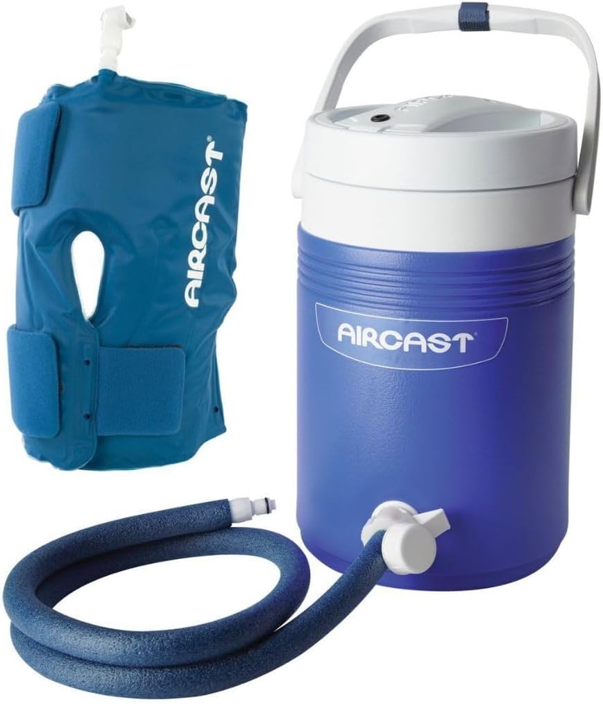 Aircast Knee Cryo/Cuff Cold Therapy with Non-Motorized Gravity Cooler

