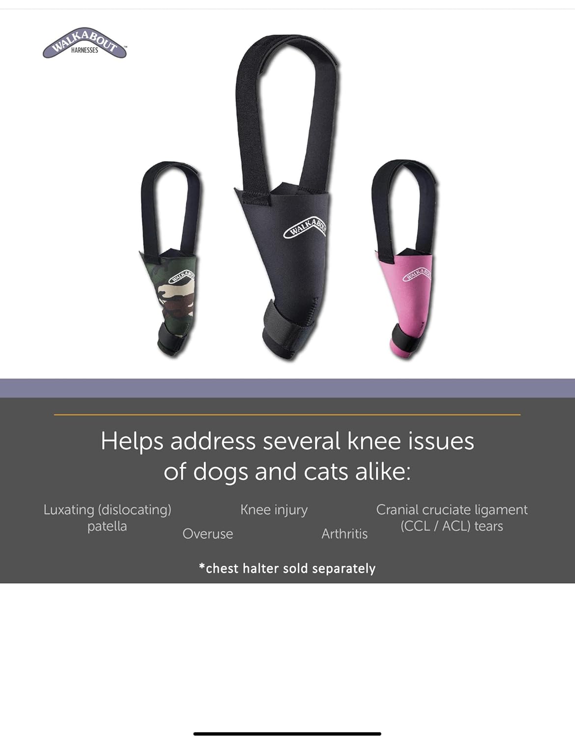 Walkabout Canine Stifle Brace Neoprene Support Sleeve

