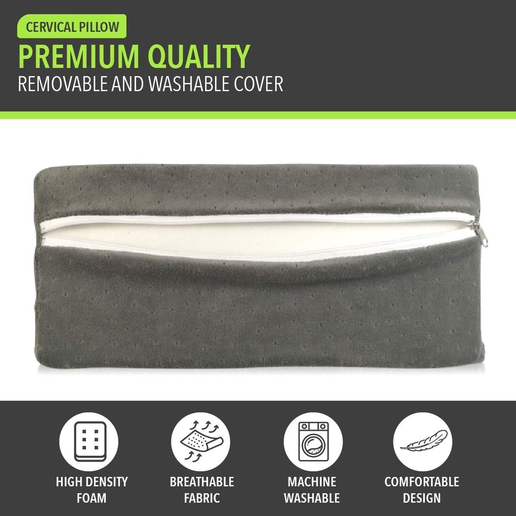 Lumia Wellness Cervical Wedge Pillow for Neck Stretching, Contoured Support

