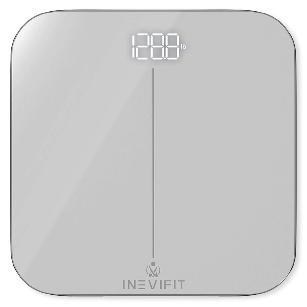 INEVIFIT Digital Bathroom Scale, Tempered Glass, 400 lb Weight Capacity


