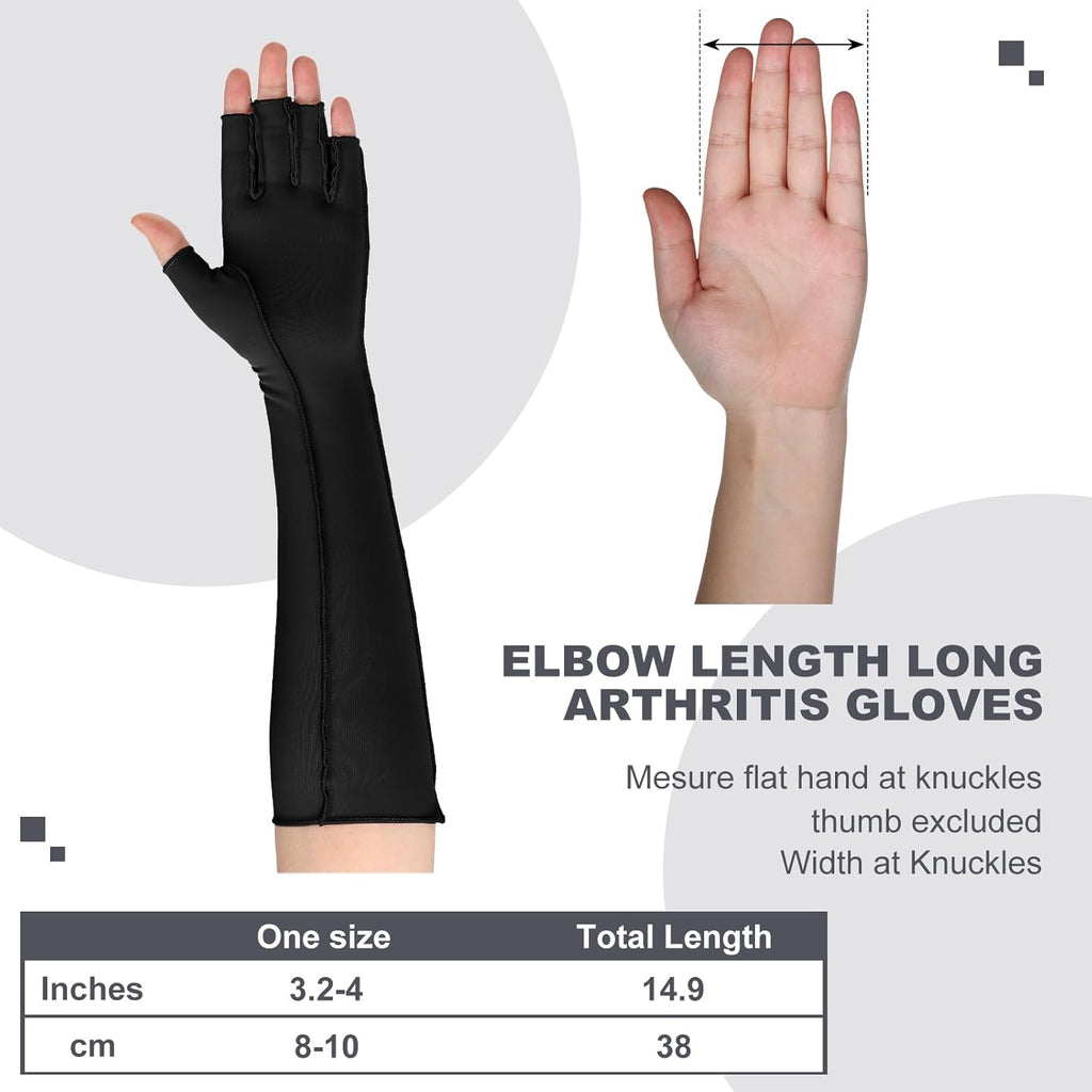 Janmercy 3 Pairs Arthritis Compression Gloves for Women and Men Carpal Tunnel Relief

