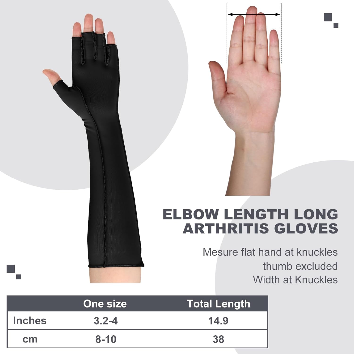 Janmercy 3 Pairs Arthritis Compression Gloves for Women and Men Carpal Tunnel Relief

