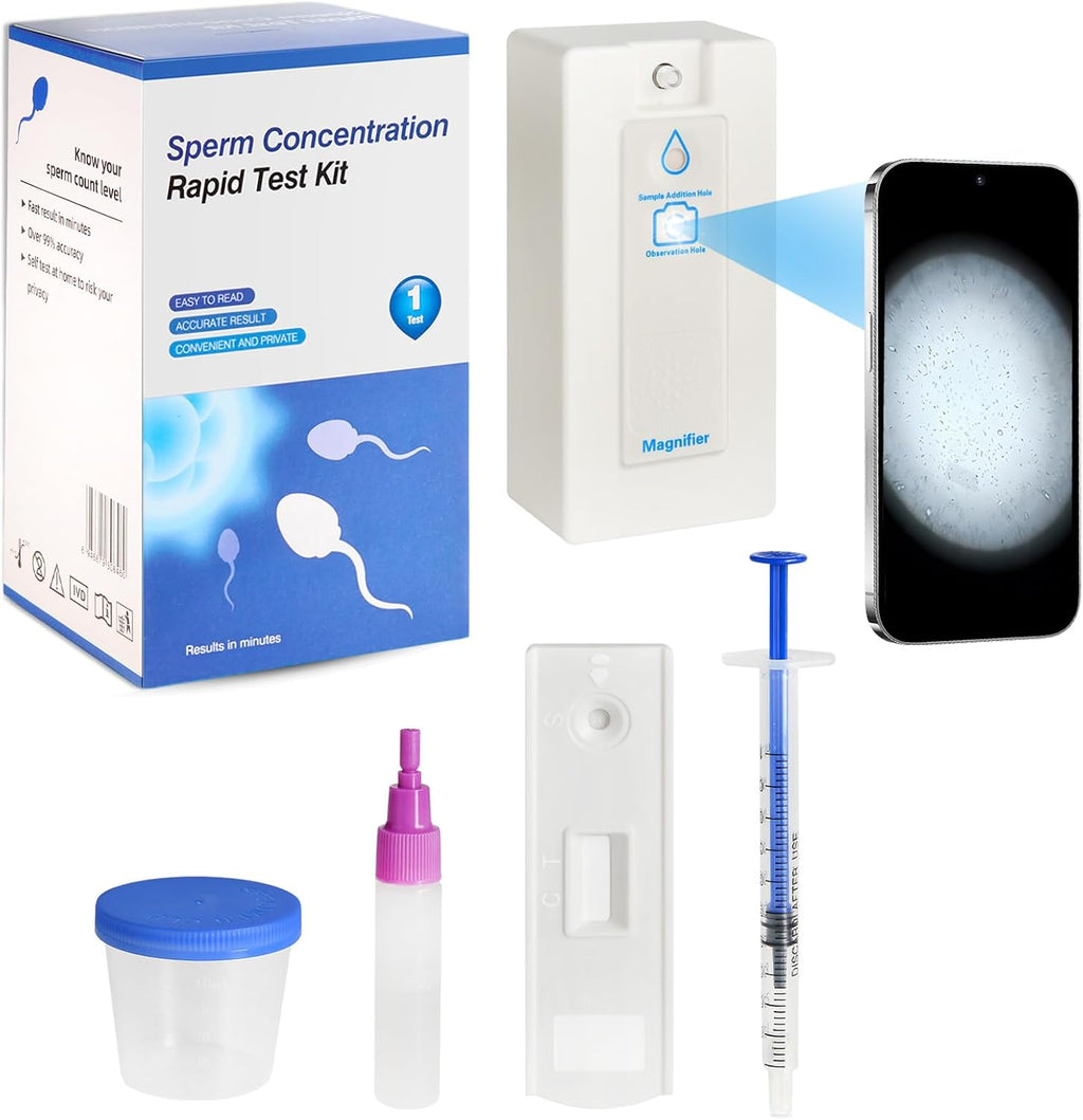 Sperm Microscope Semen Analysis Fertility Test Kit for Men, At-Home Wellness


