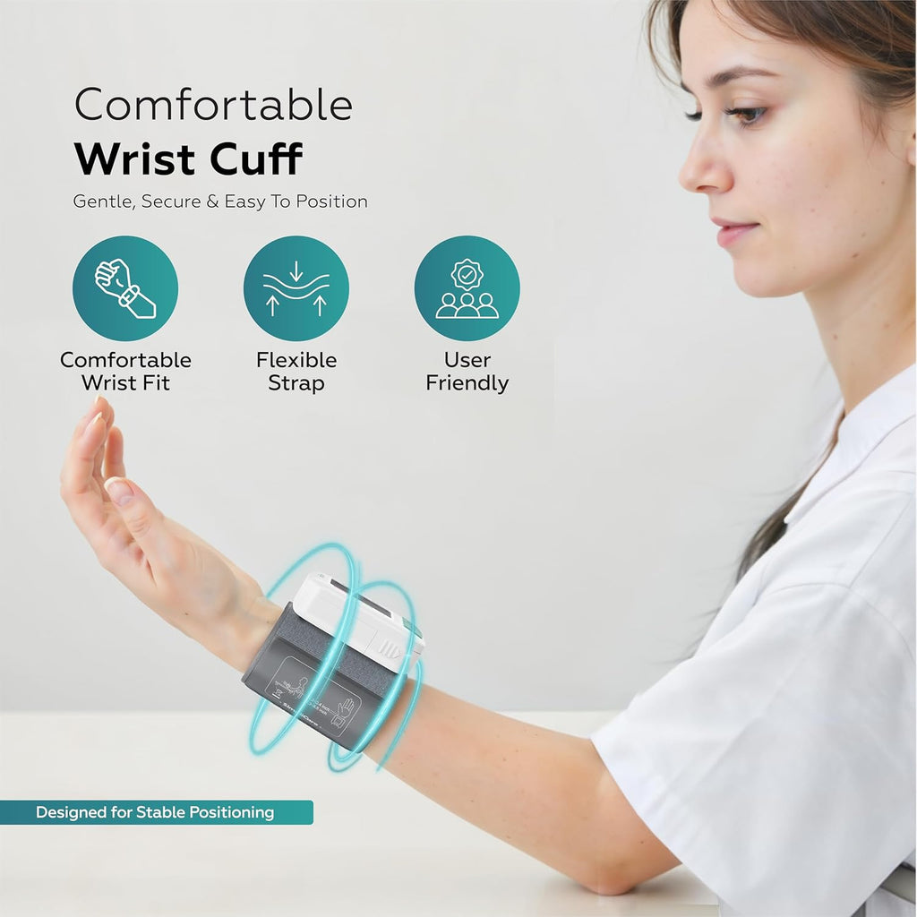 FDA Cleared Wrist Blood Pressure Monitor, Digital BP Cuff, LCD, Dual User

