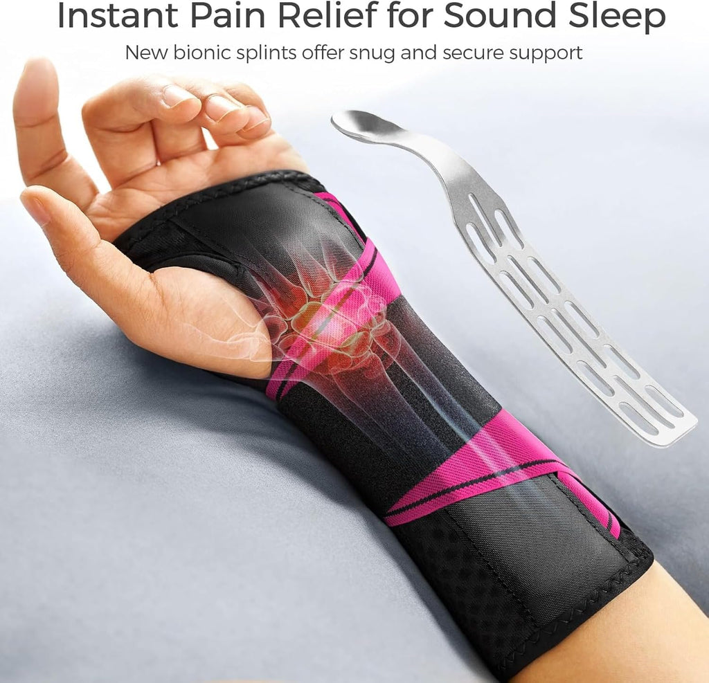 FREETOO Carpal Tunnel Wrist Brace Night Support Wrist Splint for Tendonitis Arthritis

