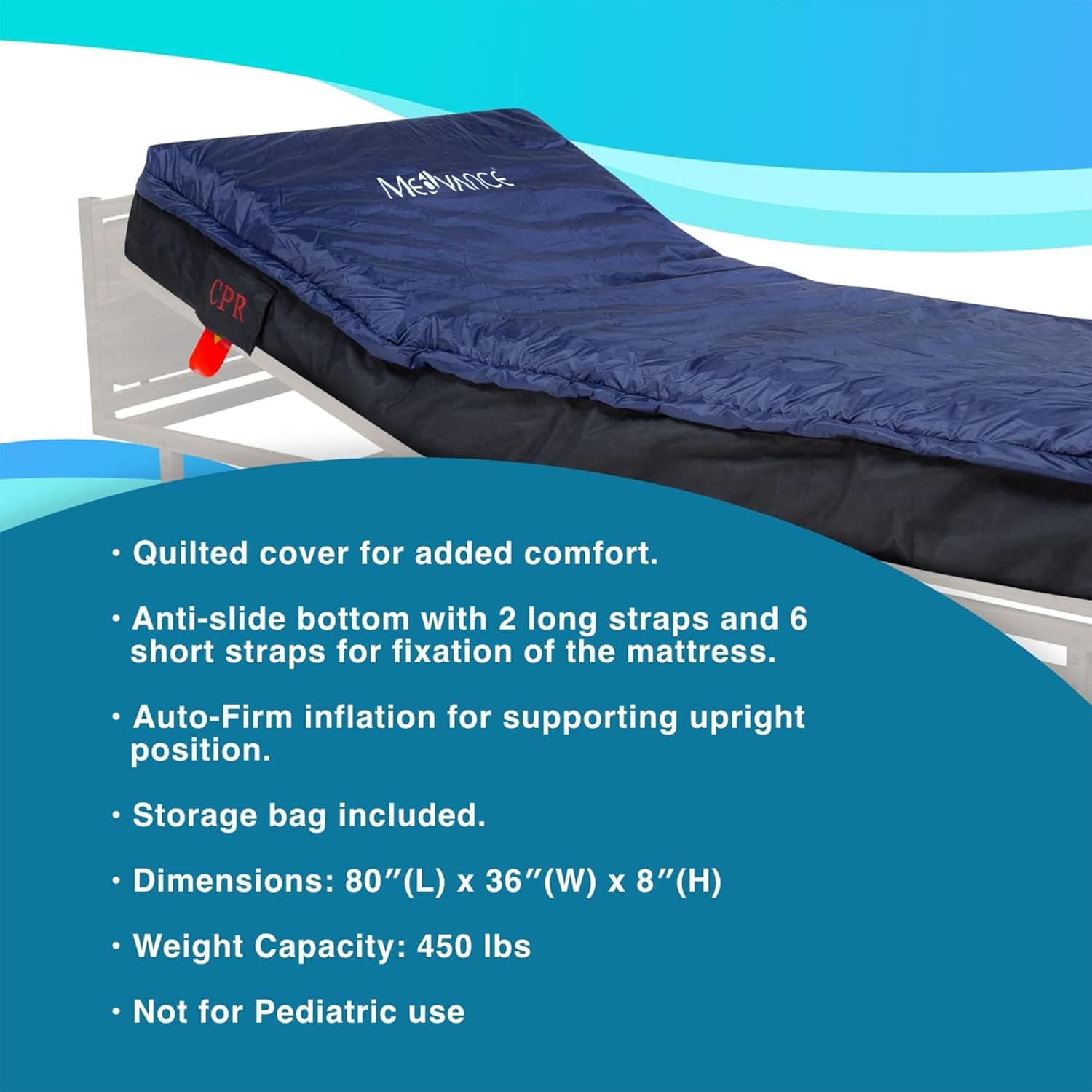 MedVance Low Air Loss Mattress Replacement System with Alarm, 8 Inch Digital

