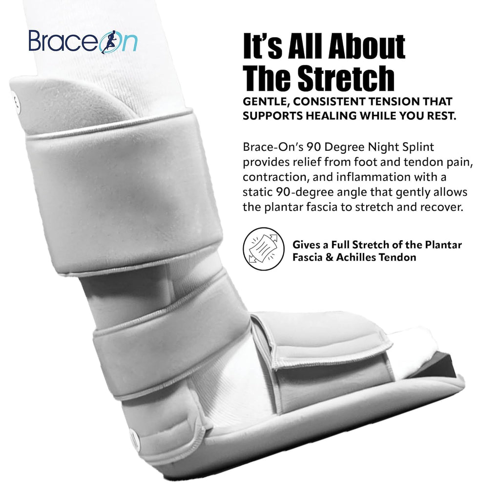 Brace On 90 Degree Night Splint for Plantar Fasciitis Foot Brace

