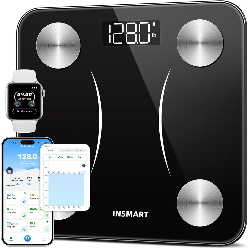 INSMART Body Fat Scale Digital Bathroom Weight Scale with Bioelectrical Impedance

