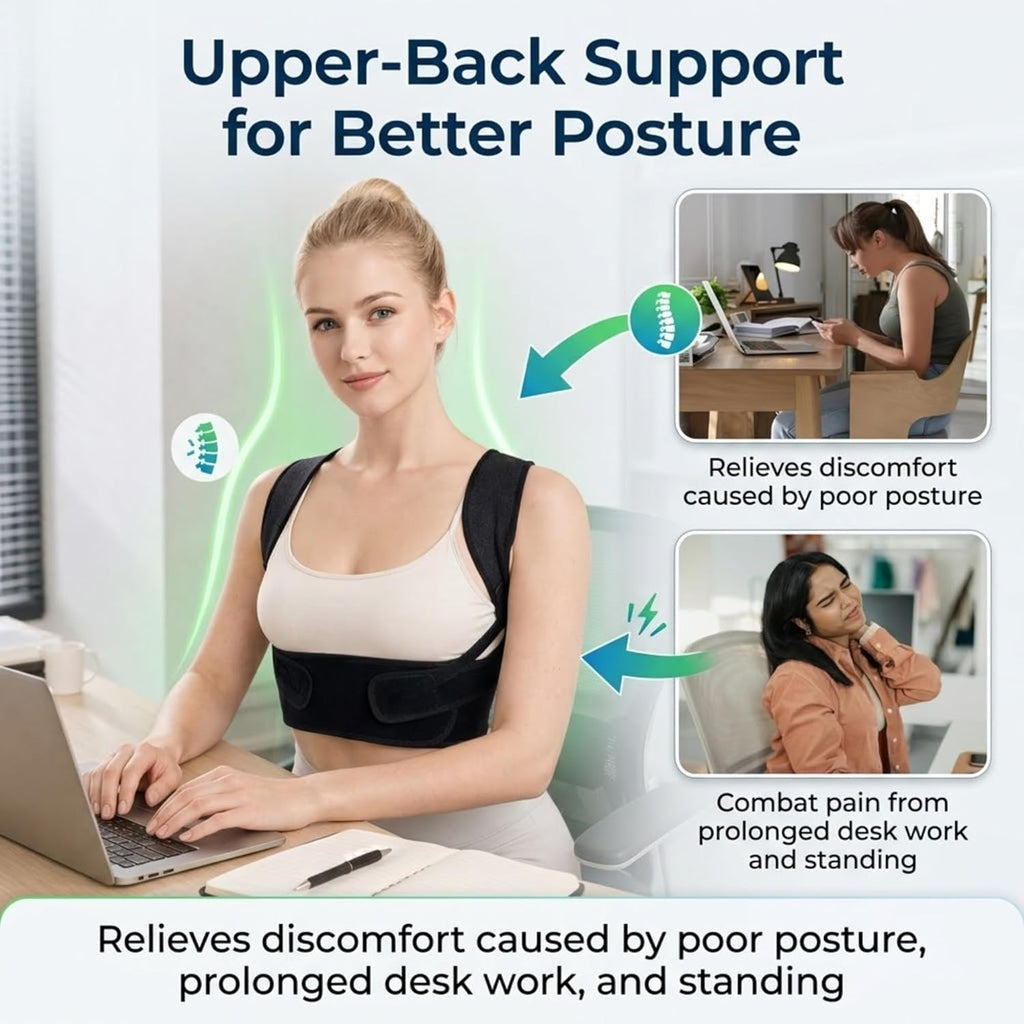 Adjustable Women’s Posture Corrector Upper-Back Brace for Shoulder and Slouching


