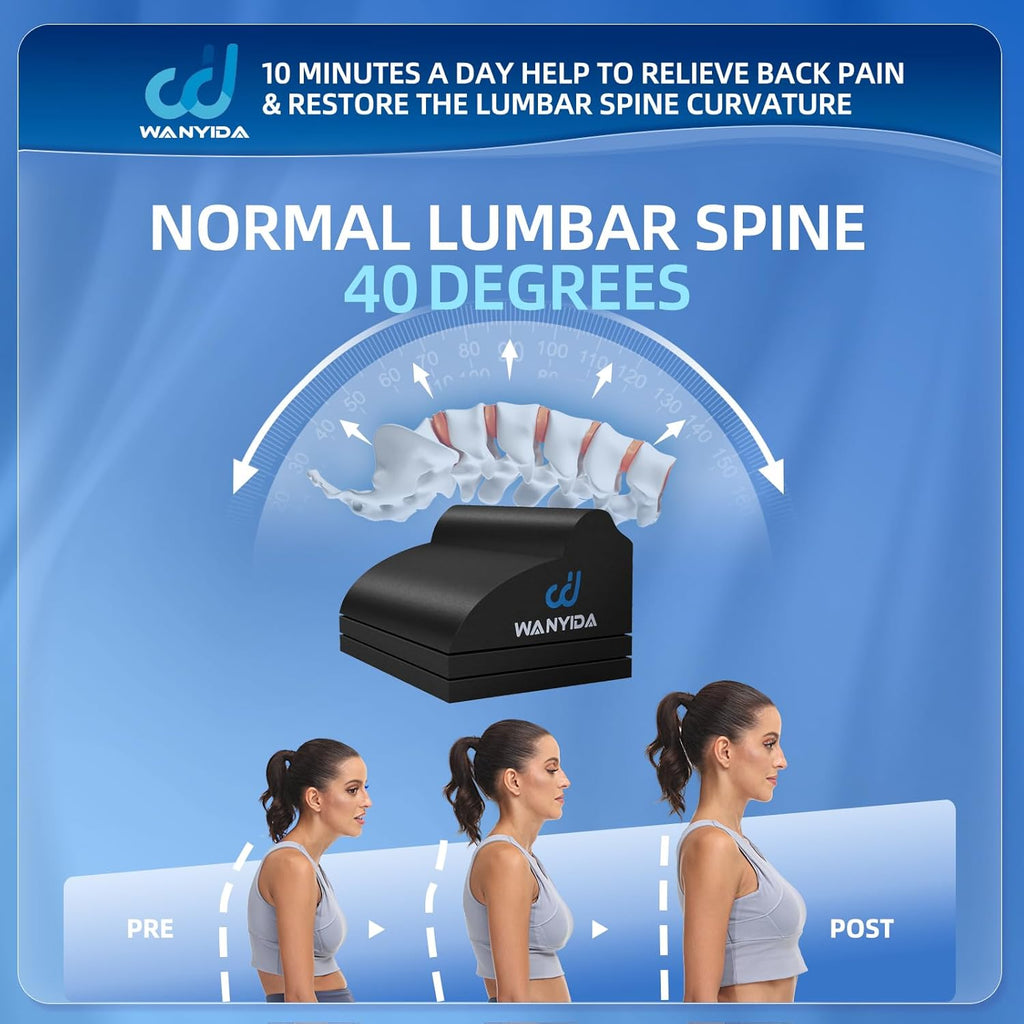 WANYIDA Lumbar Traction Roll Device, Back Stretcher for Lower Back Pain Relief

