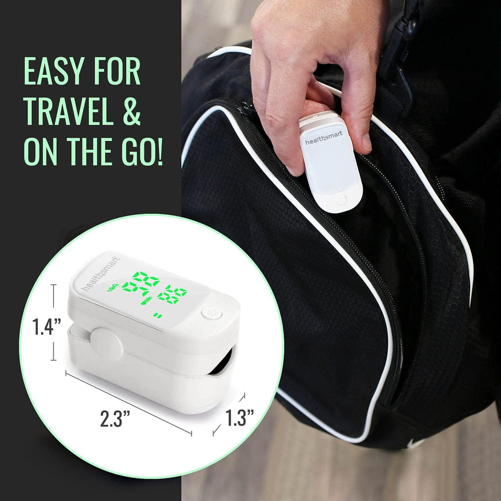 HealthSmart Fingertip Pulse Oximeter with LED Display SpO2 and Pulse Rate

