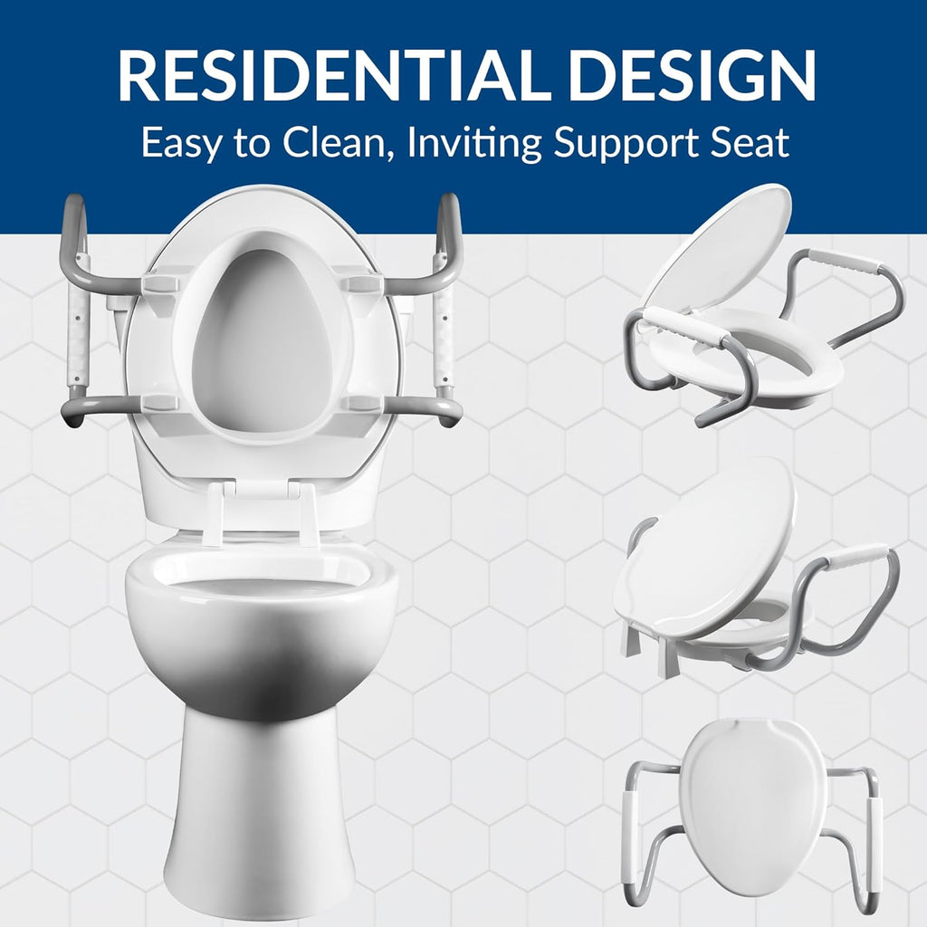 Bemis Independence Assurance 3 in Elevated Toilet Riser for Easier Sit-to-Stand, White

