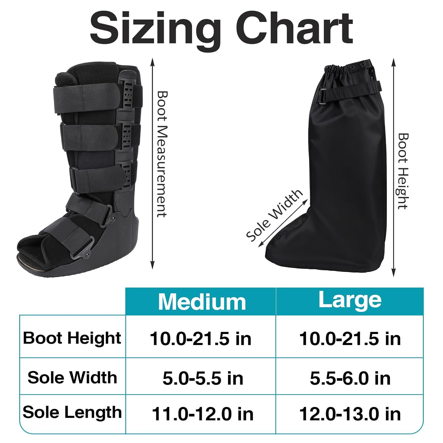 Waterproof Boot Cover for Orthopedic Walking Boots, Fracture Boots, CAM Walker

